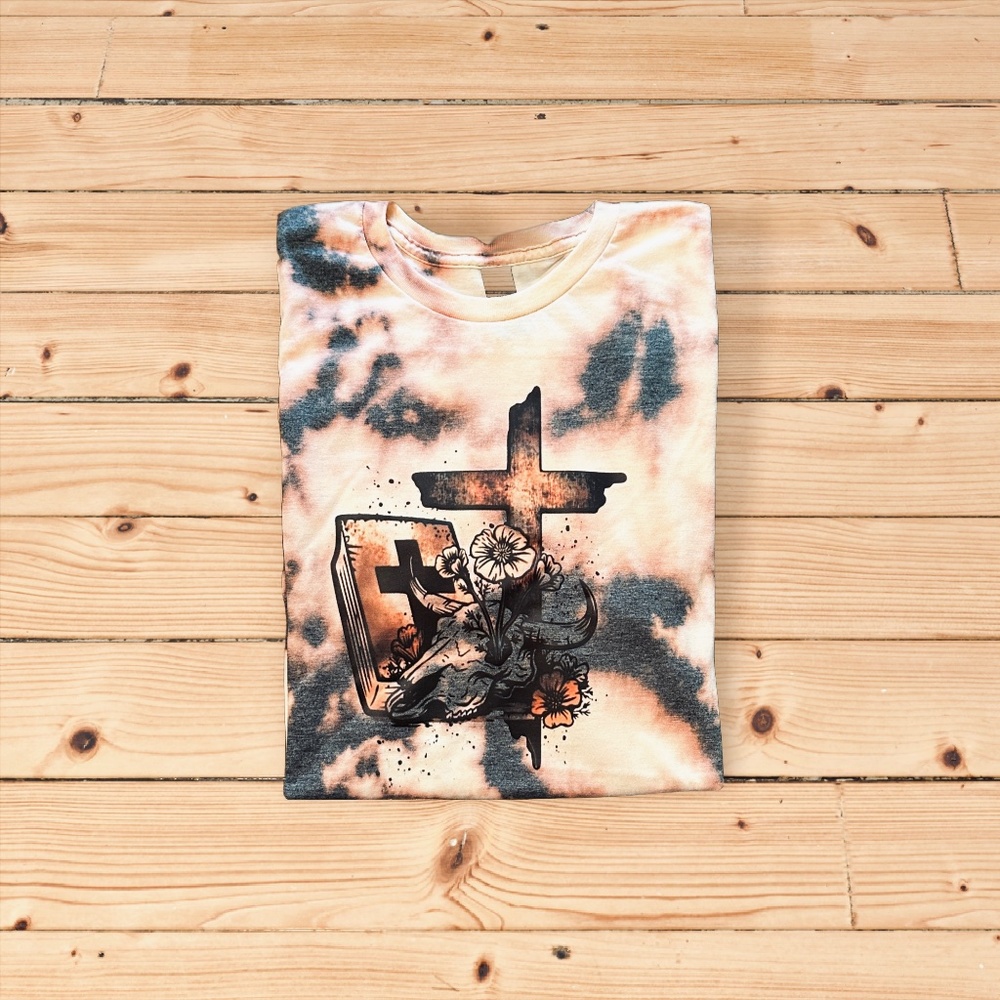 Tye dye cross t shirt